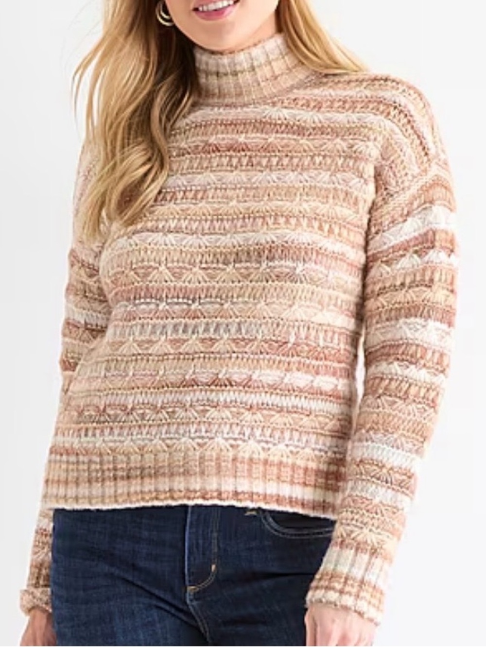St. John”s Bay Mock Neck Knit Sweater